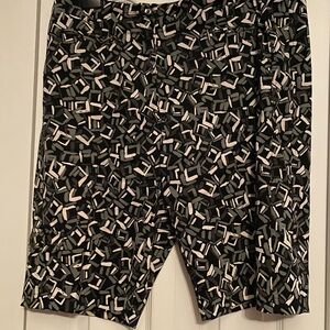 Jamie Sadock Black and White Geometric Print Shorts
